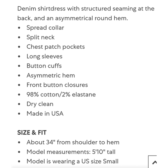 🔥Le Jean Eliza Denim Asymmetrical Hem Shirtdress - Picture 16 of 16